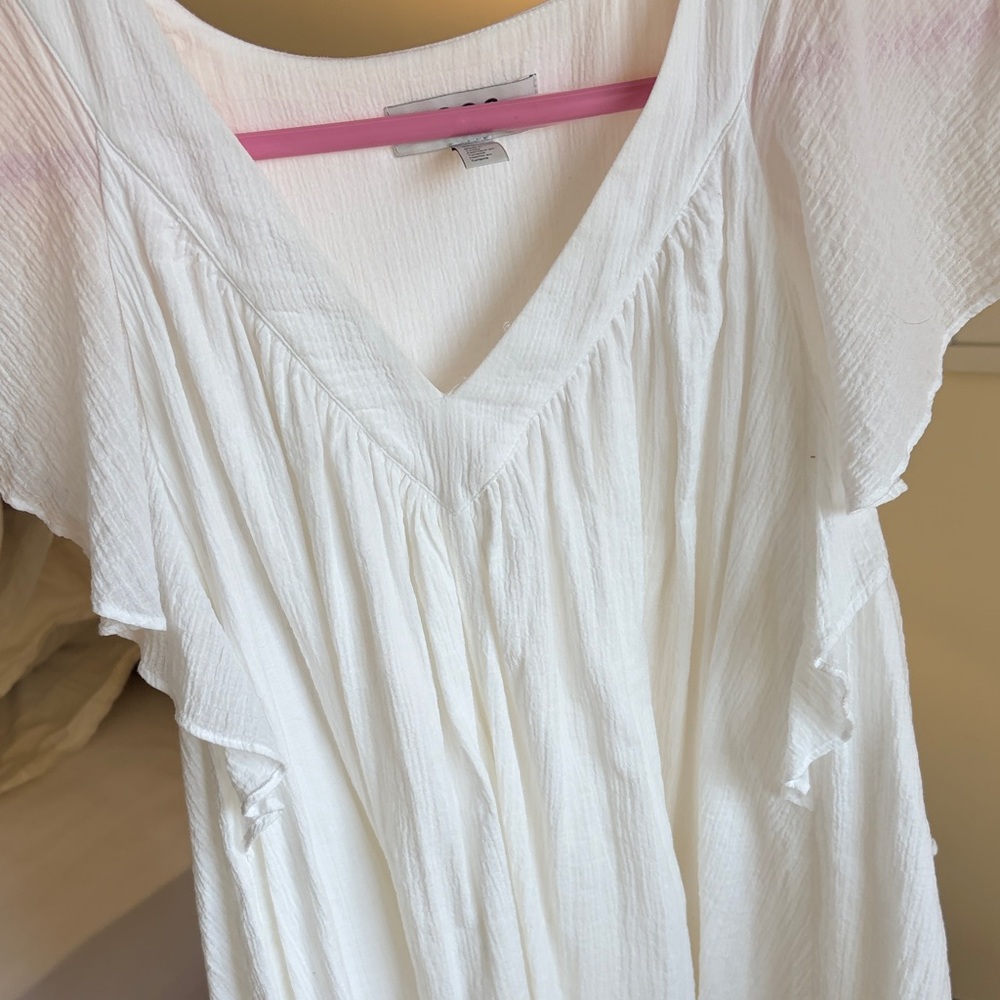 COS White V-Neck Blouse